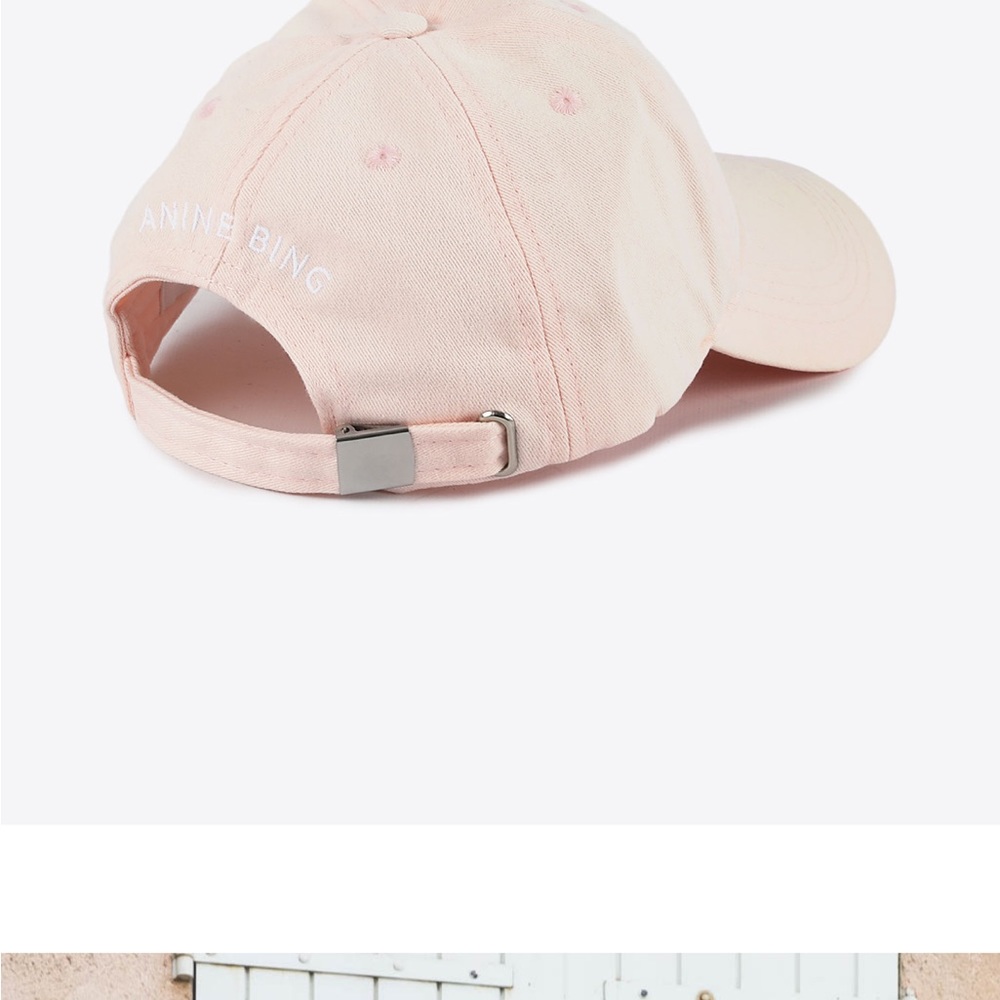 NEW NWT ANINE BING Jeremy Baseball Cap in Washed Pink One Size - Picture 4 of 5